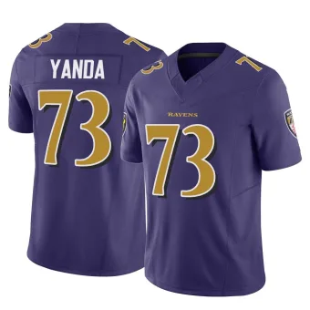 Men's Limited Baltimore Ravens NO.73 Marshal Yanda Vapor F.U.S.E. Jersey - Purple